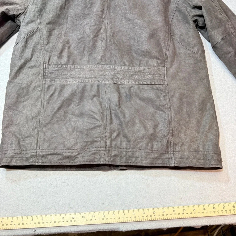 St Johns Bay Outfitters‎ Mens Genuine Leather Field Jacket Brown Large